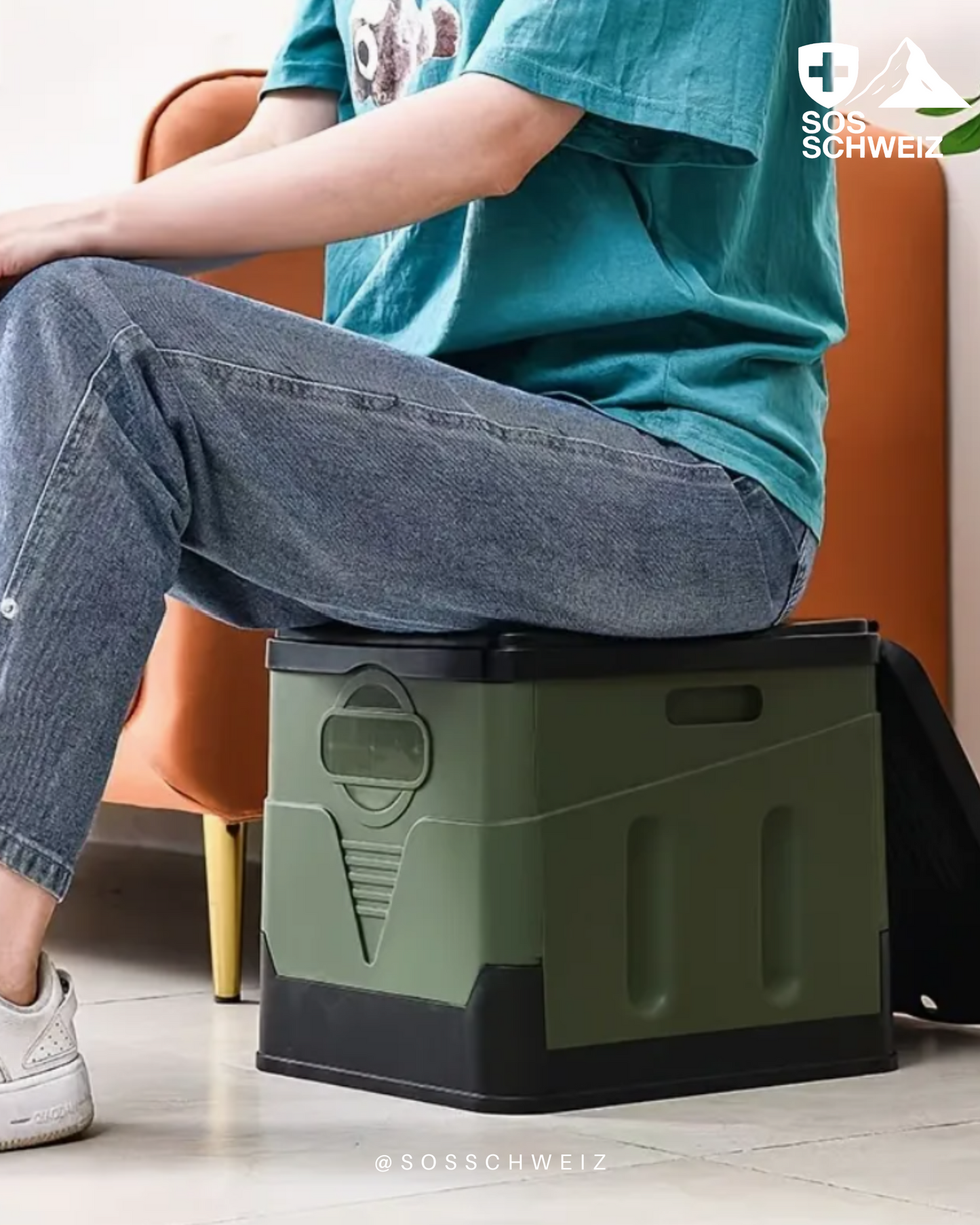 Folding Toilet Bucket (Emergency-Ready Portable Toilet for Survival)