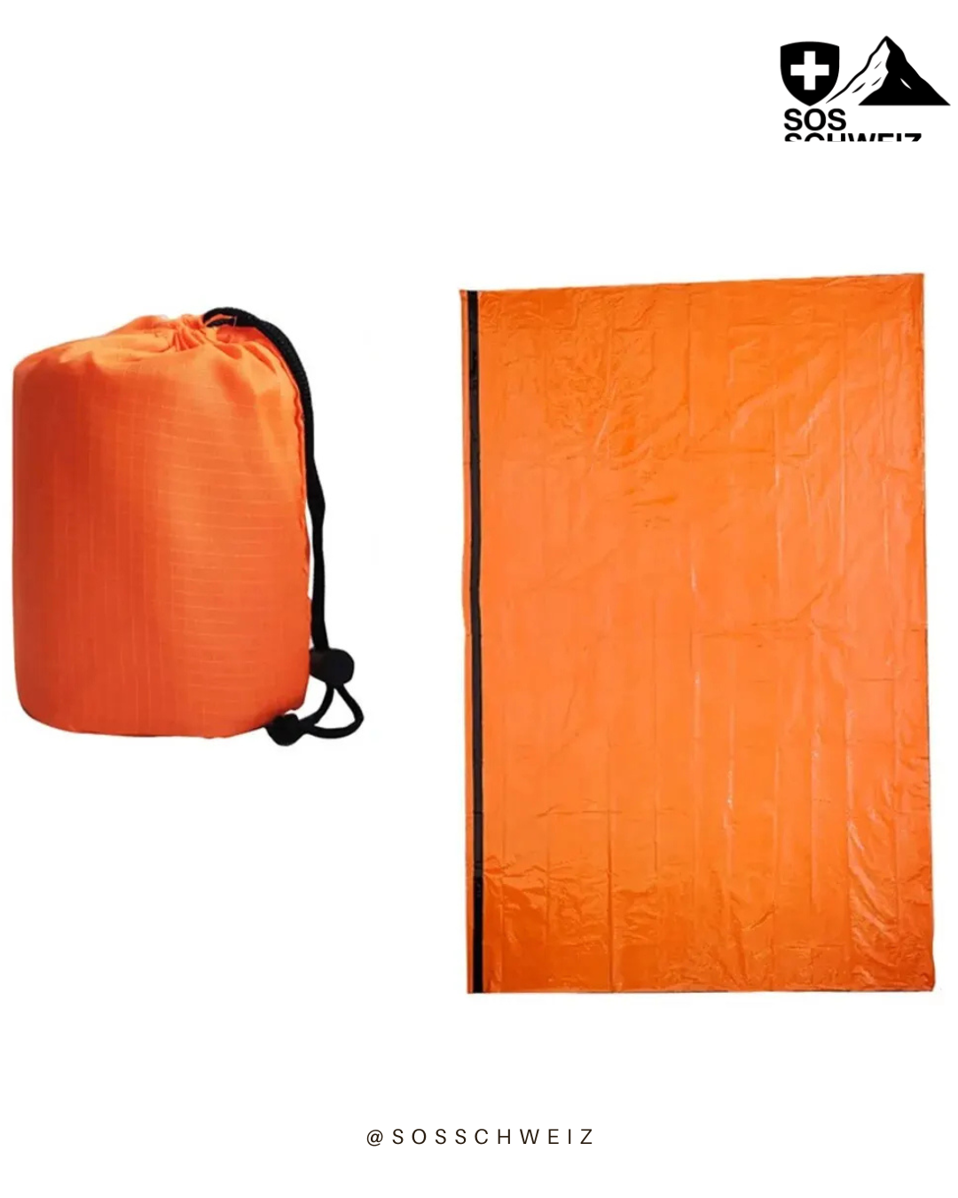 Sac de couchage thermique d'urgence en Mylar