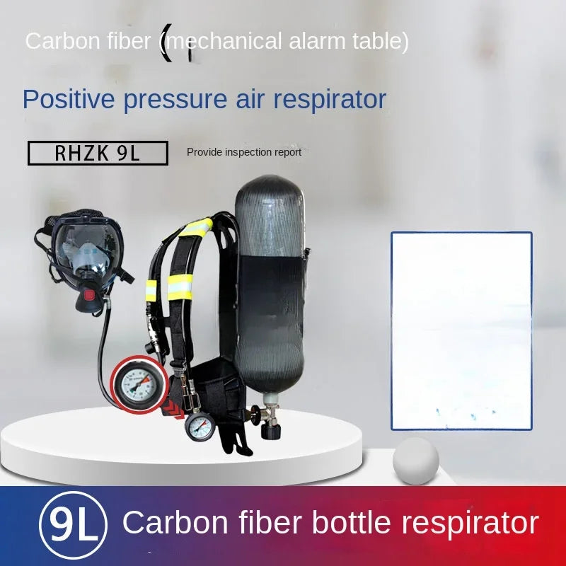 Maschera per Aria con Cilindro in Acciaio e Fibra di Carbonio 3C