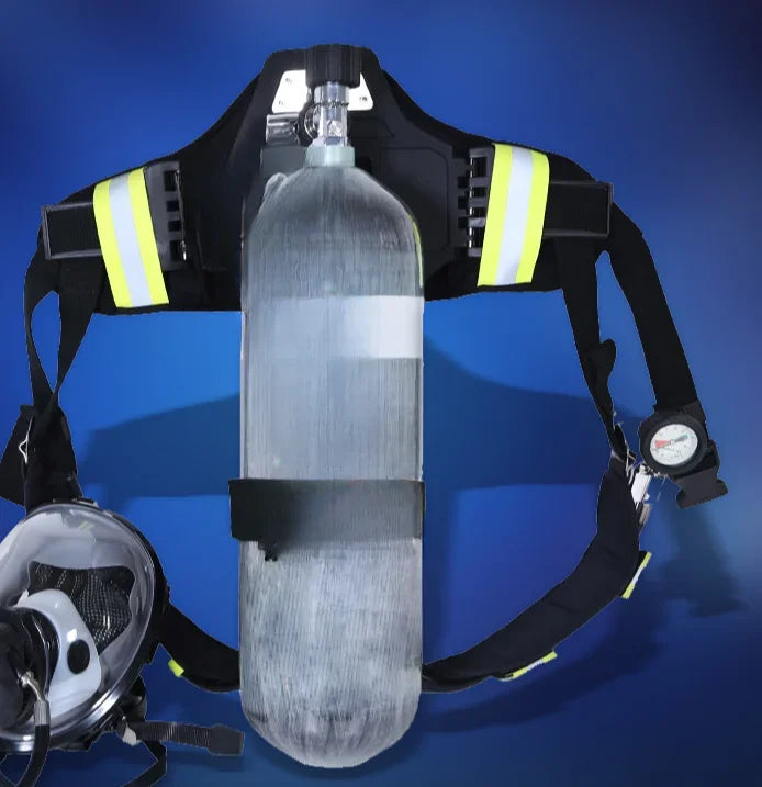 Maschera per Aria con Cilindro in Acciaio e Fibra di Carbonio 3C