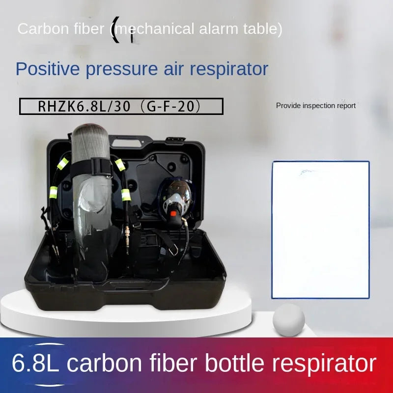 Maschera per Aria con Cilindro in Acciaio e Fibra di Carbonio 3C