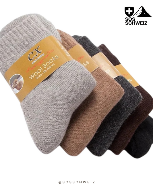 5 paires de chaussettes en laine extra épaisses pour femmes
