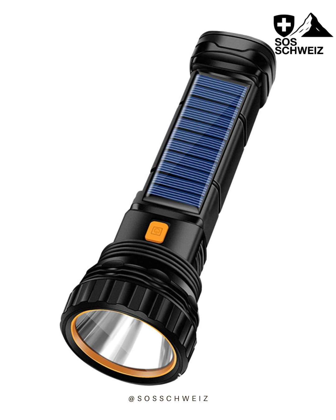 Lampe de poche LED solaire multifonction