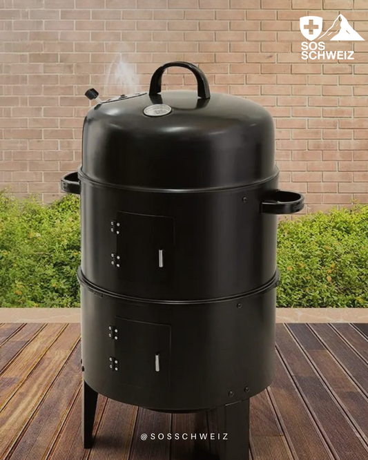 Fumoir BBQ 3-en-1 – Griller, Rôtir & Fumer partout