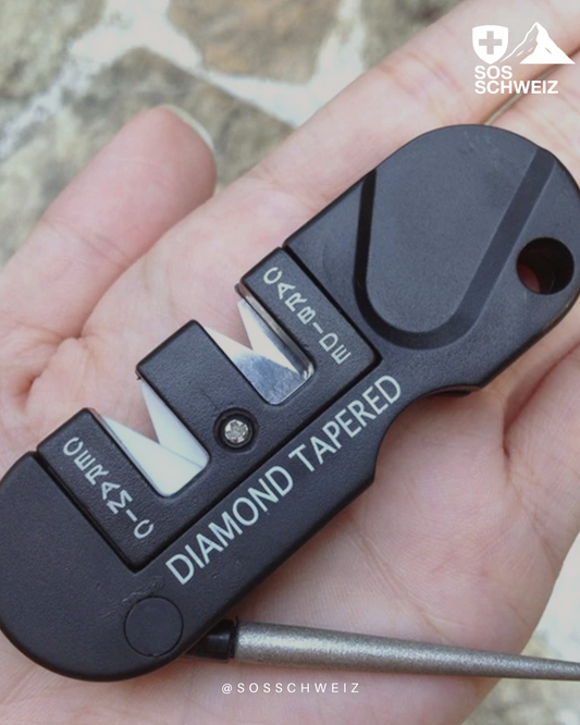 Aiguiseur de poche Survival Pocket Stage Aiguiseur multifonctionnel / en acier