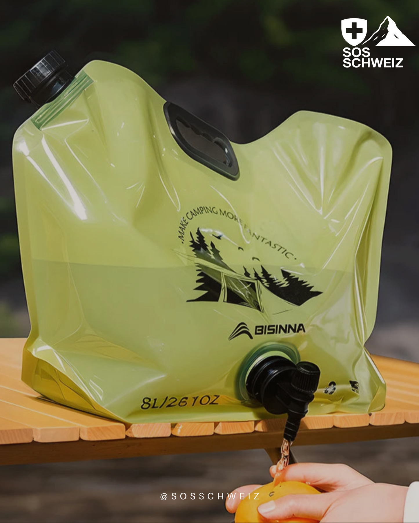 Gefiltertes Wasser ÜBERALL
(tragbarer Wasserkanister mit Filter)