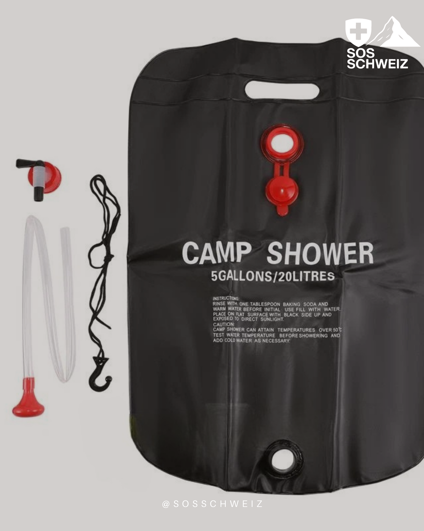 Solardusche für den Notfall (20 l und 40 l)