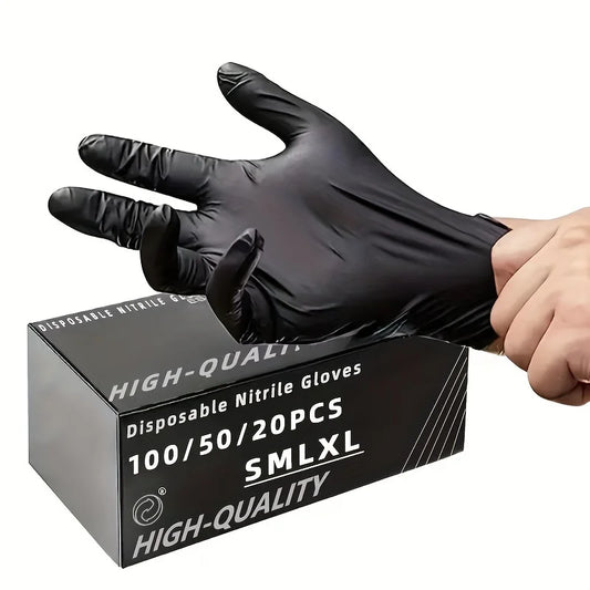 Schwarze Nitrilhandschuhe
